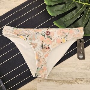 Tavik Ali Full Swim Biniki Bottom Wildflower White NWT Small